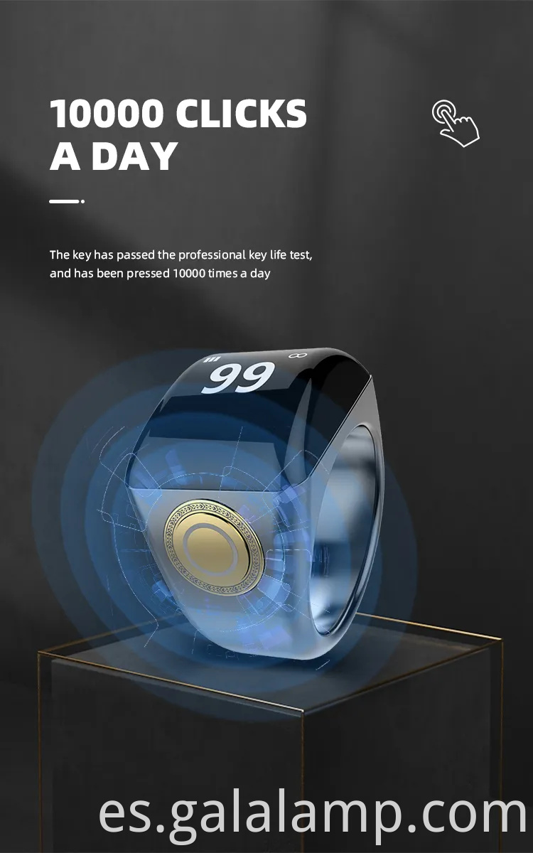 Smart Muslim Gift Alera de zinc islámica Electronic Zikir Counter Digital alarmado Azan Tasbeeh Tasbih Zikr Ring